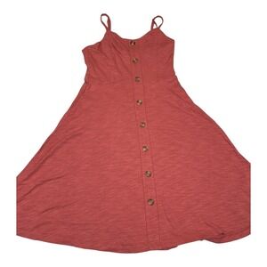 Old‎ Navy Fit & Flare Dress Women's XS Coral Sleeveless Summer Sundress Casual